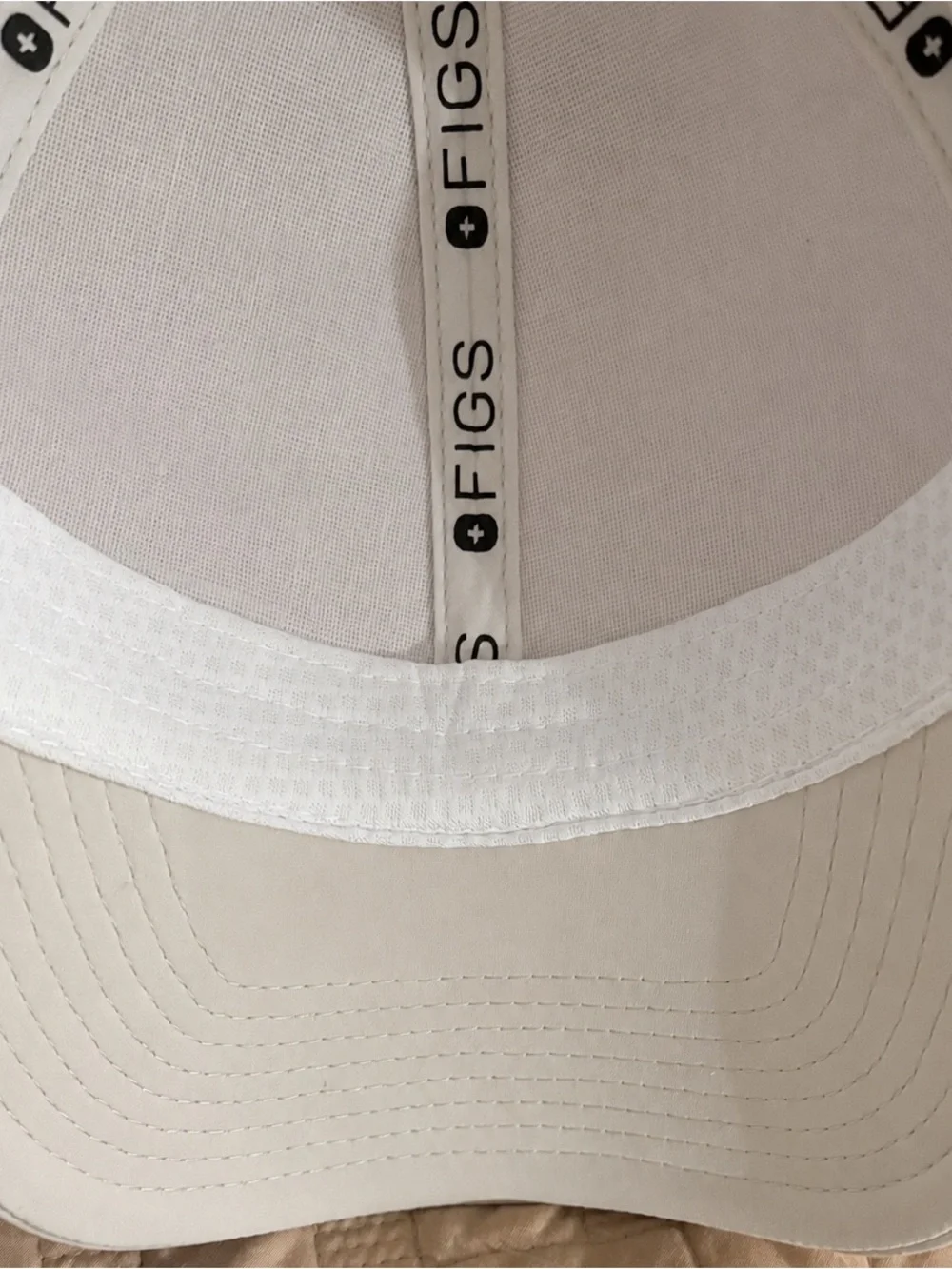 FIGS Performance Baseball Cap NWOT Beige Technical Adjustable Logo Hat